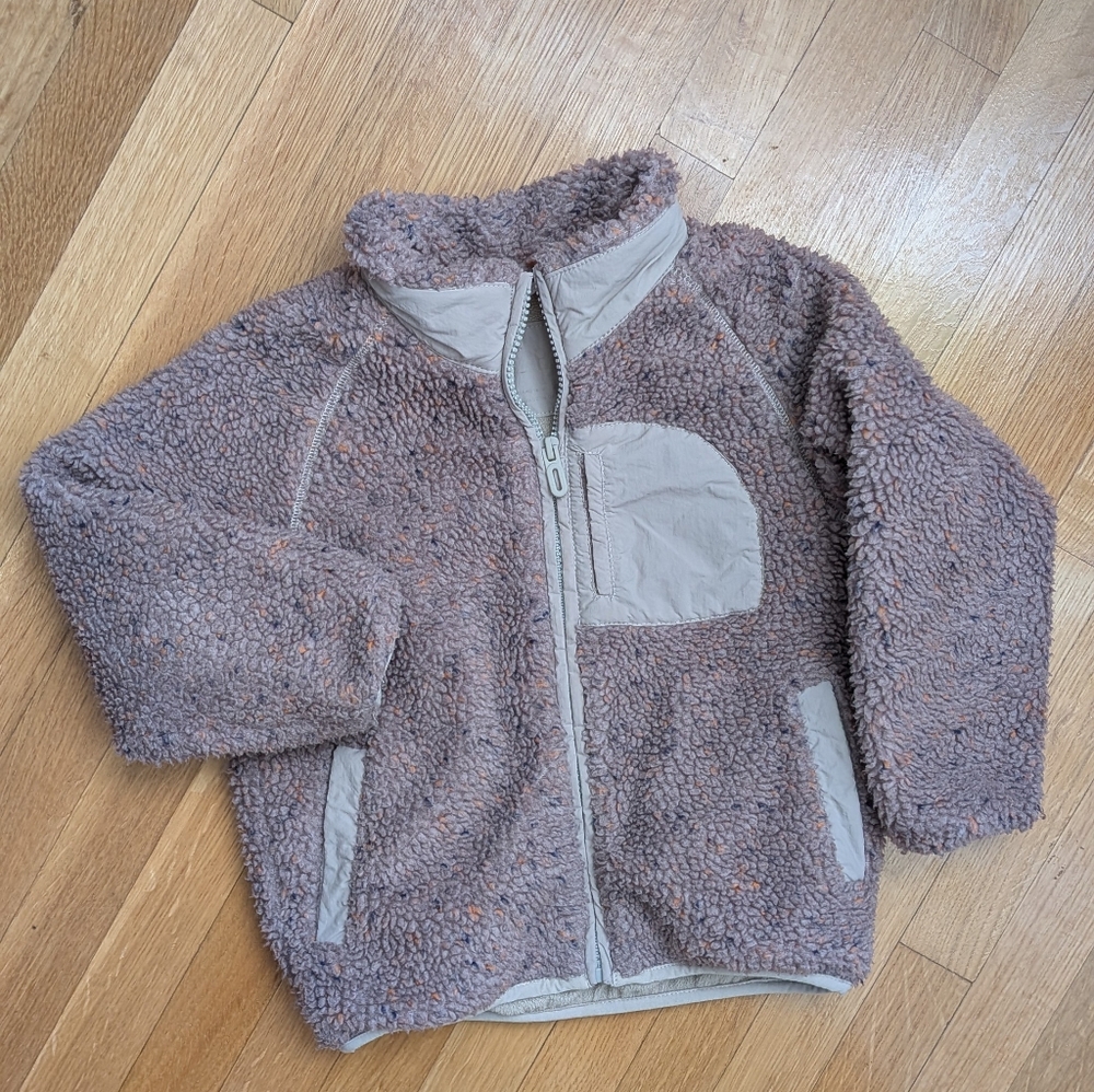 Zara Kids Purple Sherpa Jacket. Size 4-5